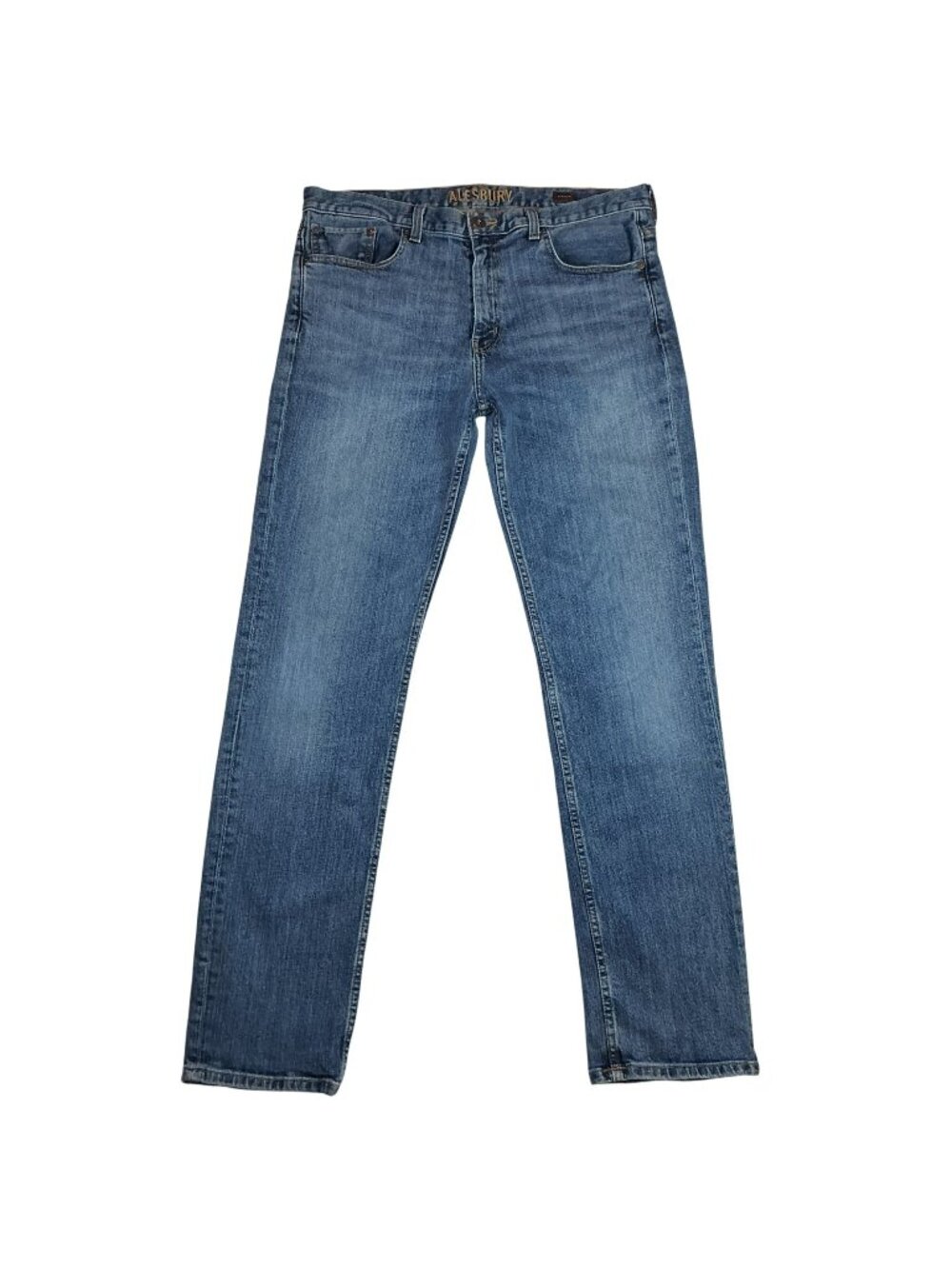 Alesbury Pinnacles Straight Fit Denim Jeans Mens 34x34 Blue